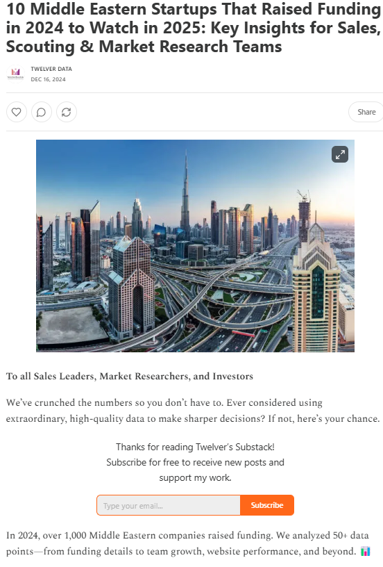 Our Latest Research report revealing data insights Subscribe for free and get weekly free digest